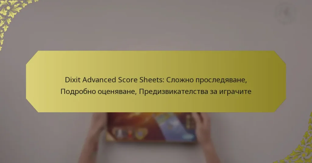 Dixit Advanced Score Sheets: Сложно проследяване, Подробно оценяване, Предизвикателства за играчите