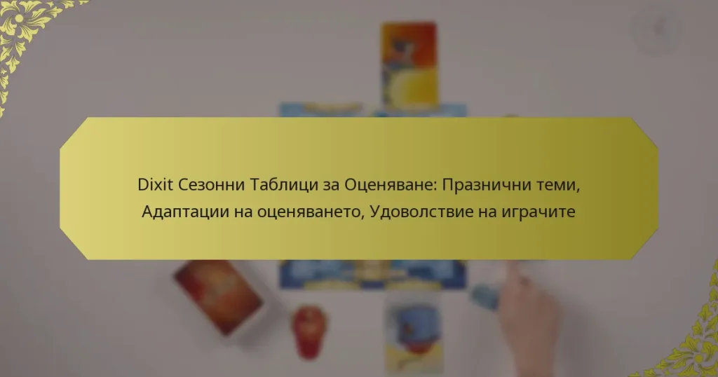 Dixit Сезонни Таблици за Оценяване: Празнични теми, Адаптации на оценяването, Удоволствие на играчите