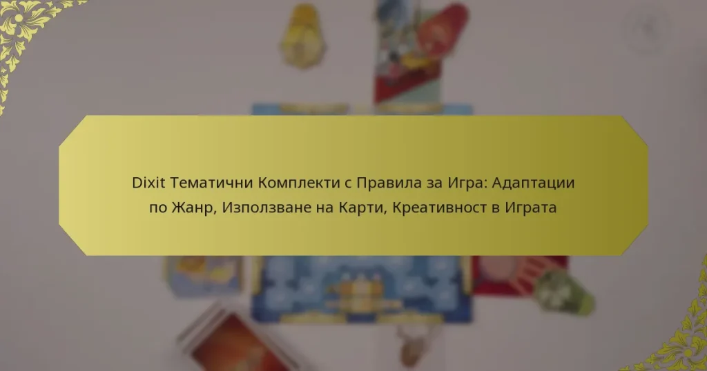 Dixit Тематични Комплекти с Правила за Игра: Адаптации по Жанр, Използване на Карти, Креативност в Играта