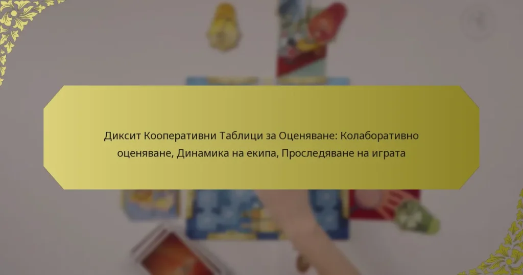 Диксит Кооперативни Таблици за Оценяване: Колаборативно оценяване, Динамика на екипа, Проследяване на играта